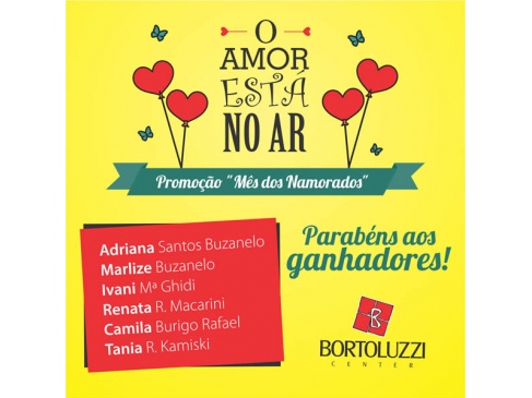 Ganhadores da Promo��o de Dia dos Namorados - veja as fotos